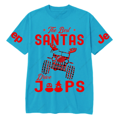 The Best Santas Drive Car Merry Christmas Jp T-Shirt