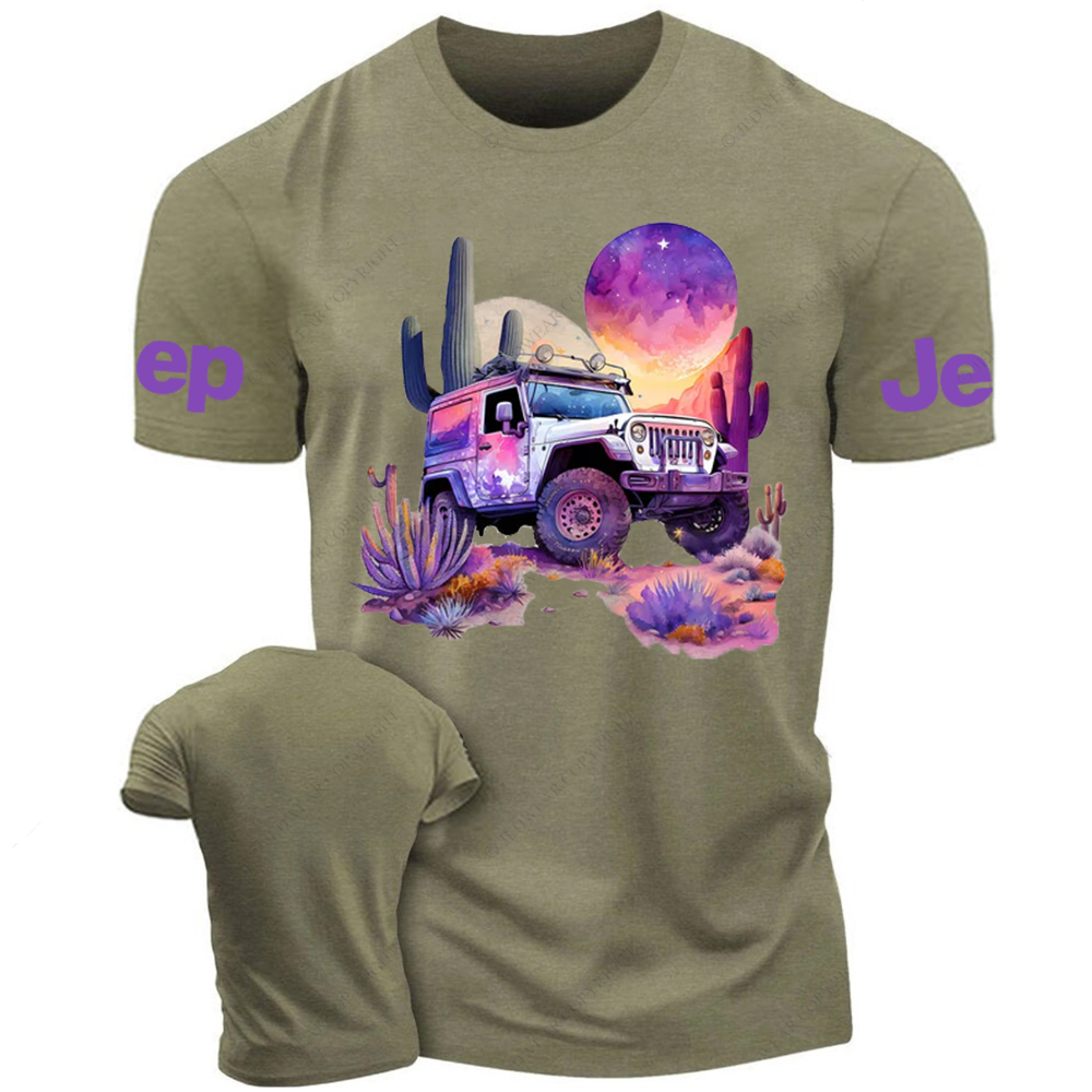 Purple Car Desert Sunset Jp T-Shirt