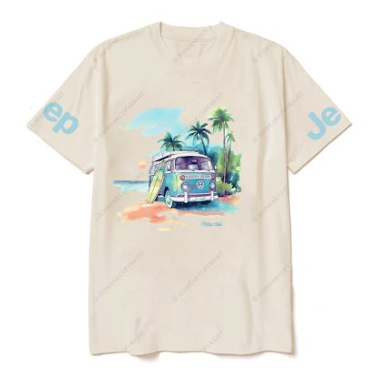 Hawaii   Four Wheeler Tree Seaside Skateboard JP T-Shirt