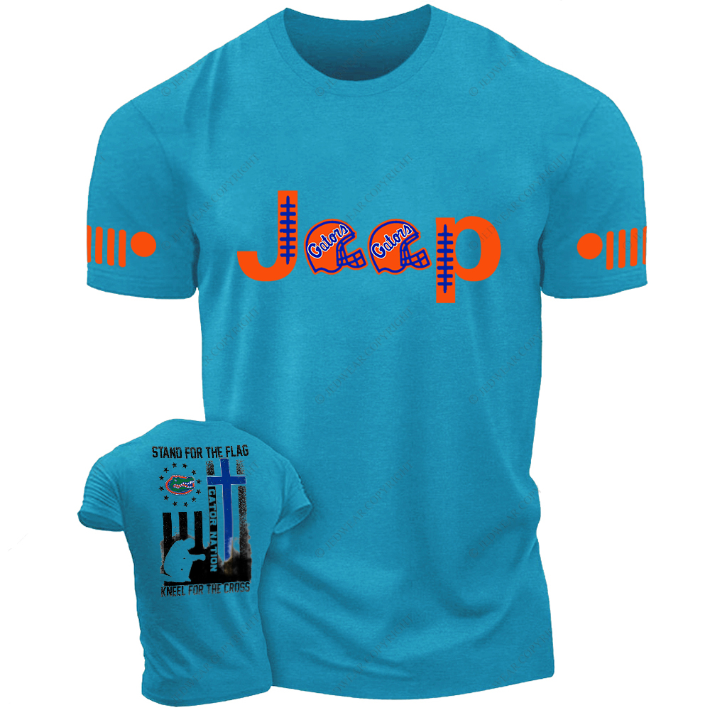 Florida Gators Stand For The Flag Kneel For The Cross Gator Nation Jp T-Shirt