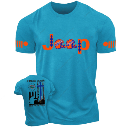 Florida Gators Stand For The Flag Kneel For The Cross Gator Nation Jp T-Shirt