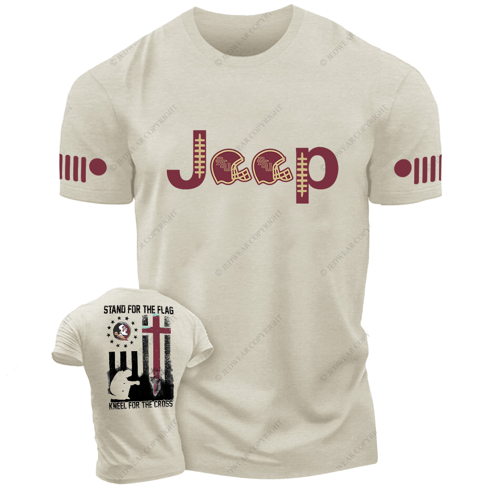 FSU Seminoles Stand For The Flag Kneel For The Cross Nation Jp T-Shirt