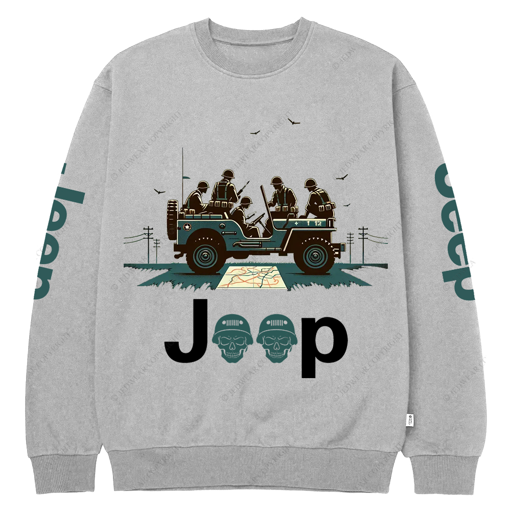 Retro Military Soldiers Jp Crew Neck Sweatshirt