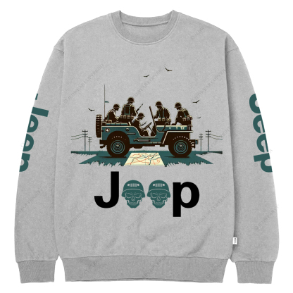Retro Military Soldiers Jp Crew Neck Sweatshirt