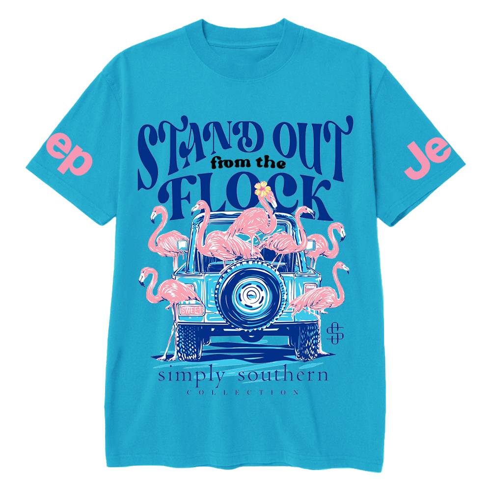 Simply Southern Stand Out from The Flock Flamingos Jp T-Shirt