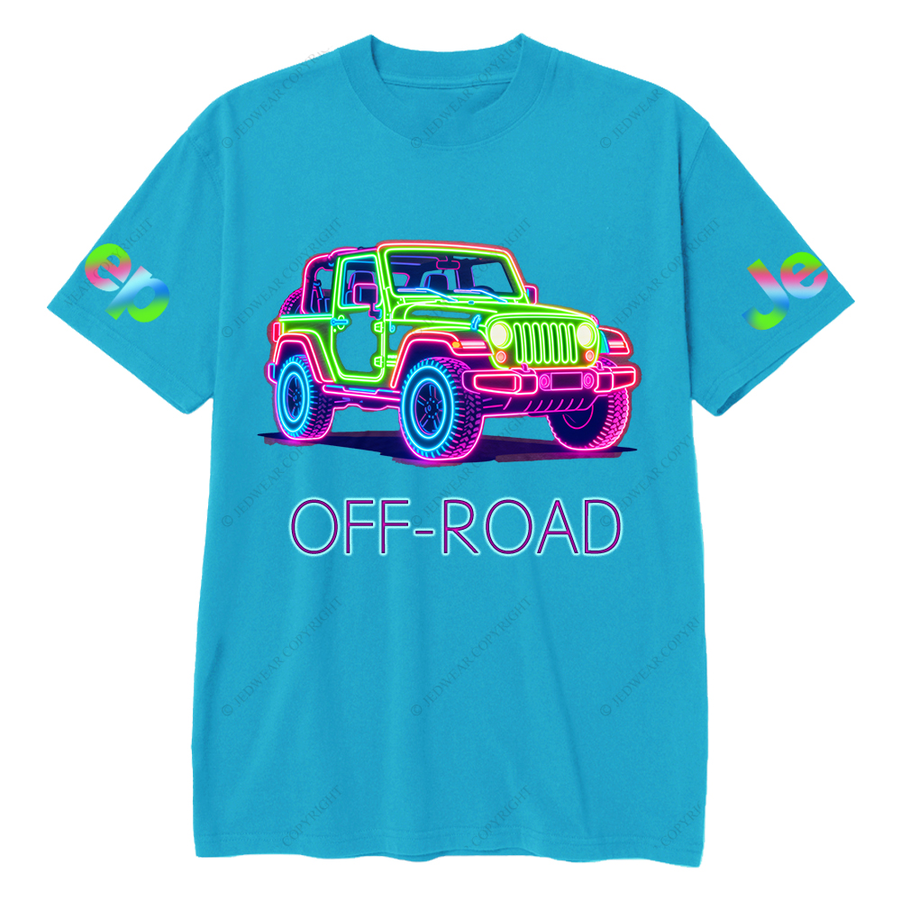 Colorful Neon Lines Car Jp T-Shirt