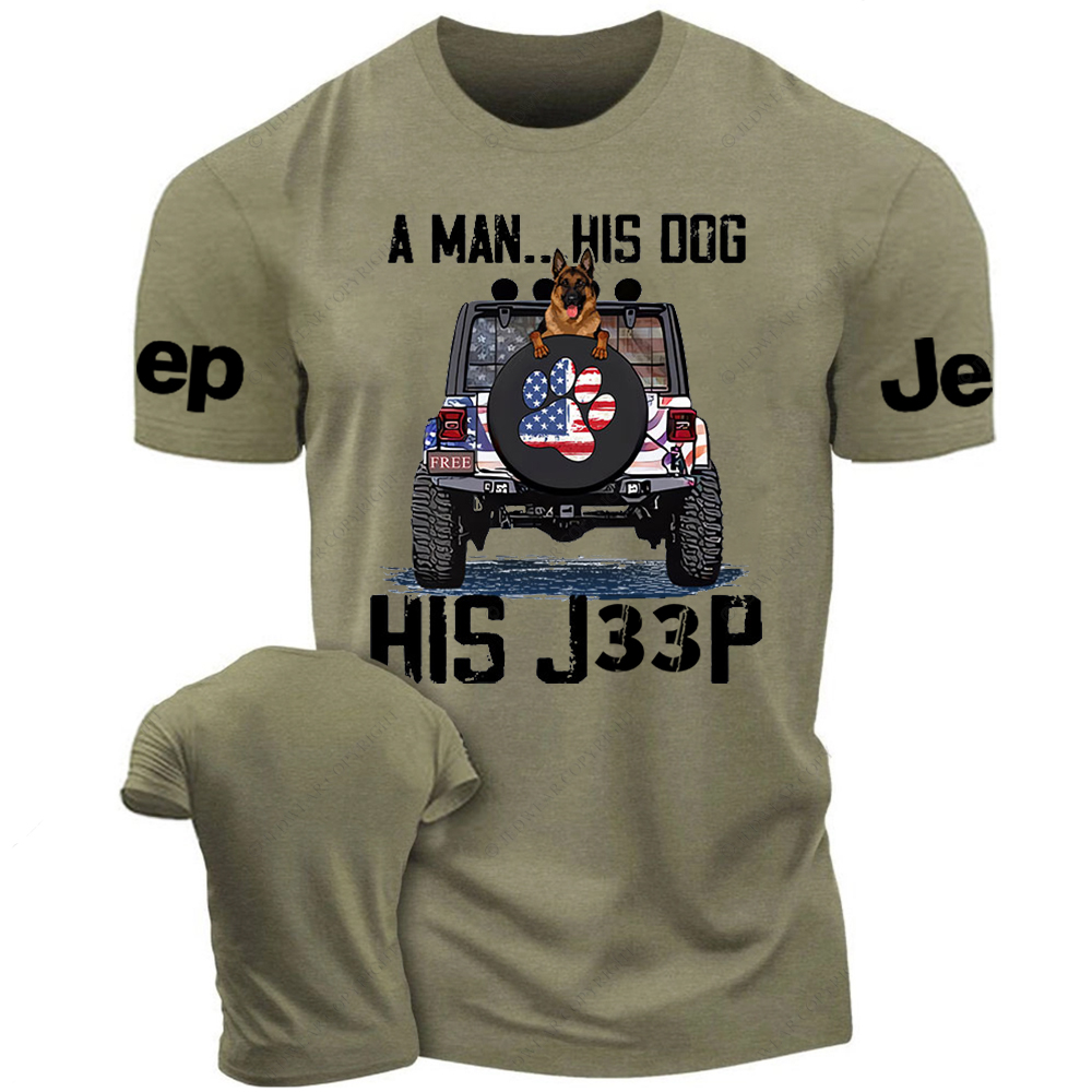A Man His Dog His Car German Shepherd Jp T-Shirt