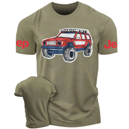 Colorful Hand-Painted 4x4 Jp T-Shirt