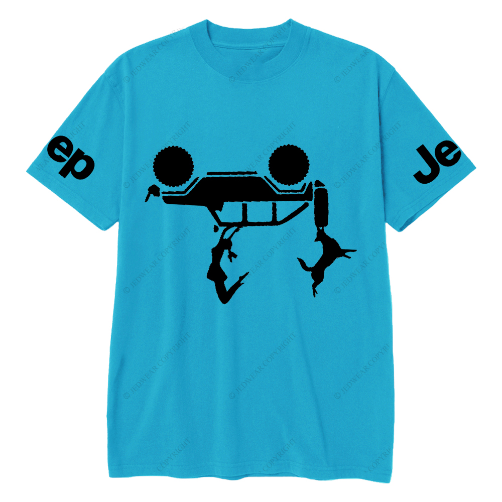 Girl And Dog Falling From 4 Door Jp T-Shirt