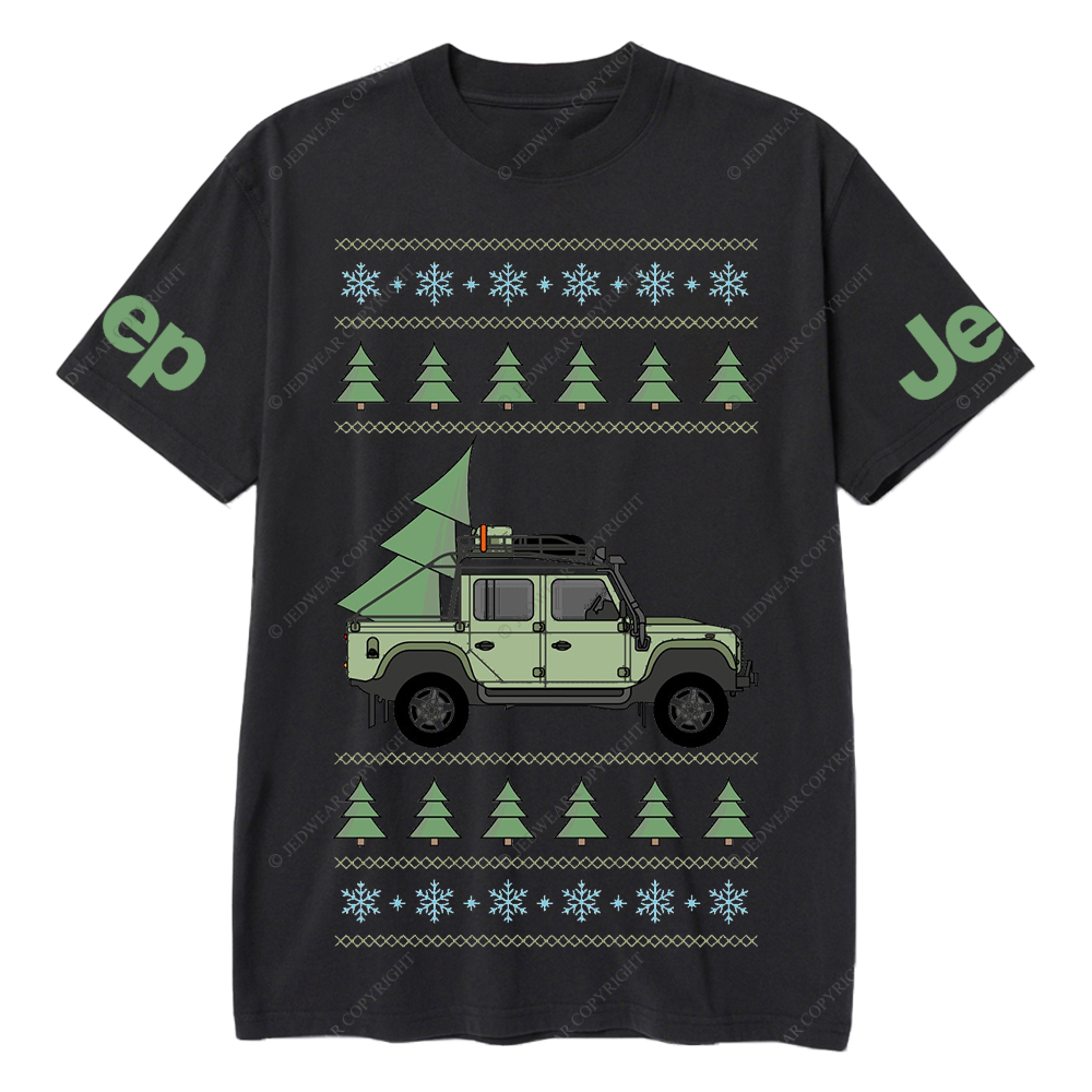 Offroad Pickup Merry Christmas Tree Jp T-Shirt