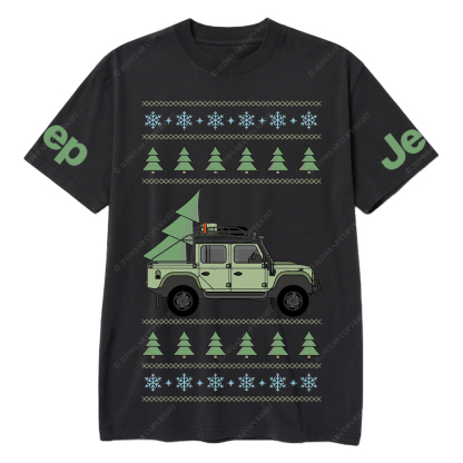 Offroad Pickup Merry Christmas Tree Jp T-Shirt