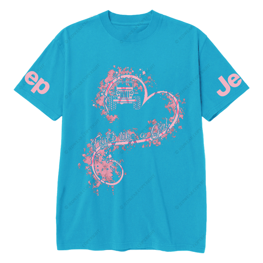 Heart Fight Like A Girl Breast Cancer Awareness Jp T-Shirt