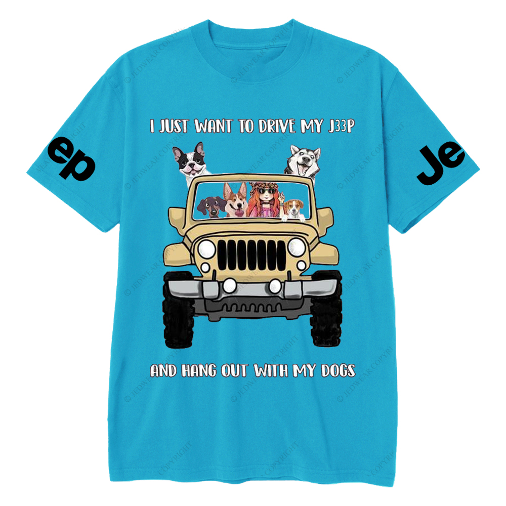 I Just Want To Drive My Car And Hang Out With My Dogs Jp T-Shirt