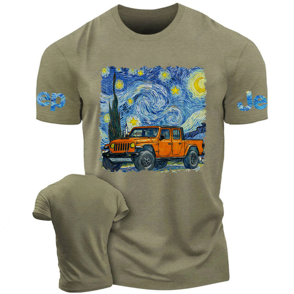  The Starry Night By Van Gogh Canvas Gladiator Jp T-Shirt 
