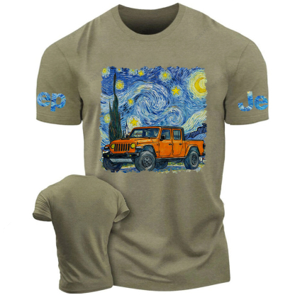  The Starry Night By Van Gogh Canvas Gladiator Jp T-Shirt 