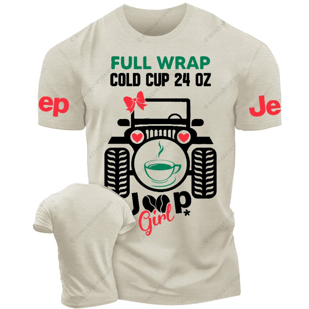 Full Wrap Cold Cup Girl  Jp T-Shirt 