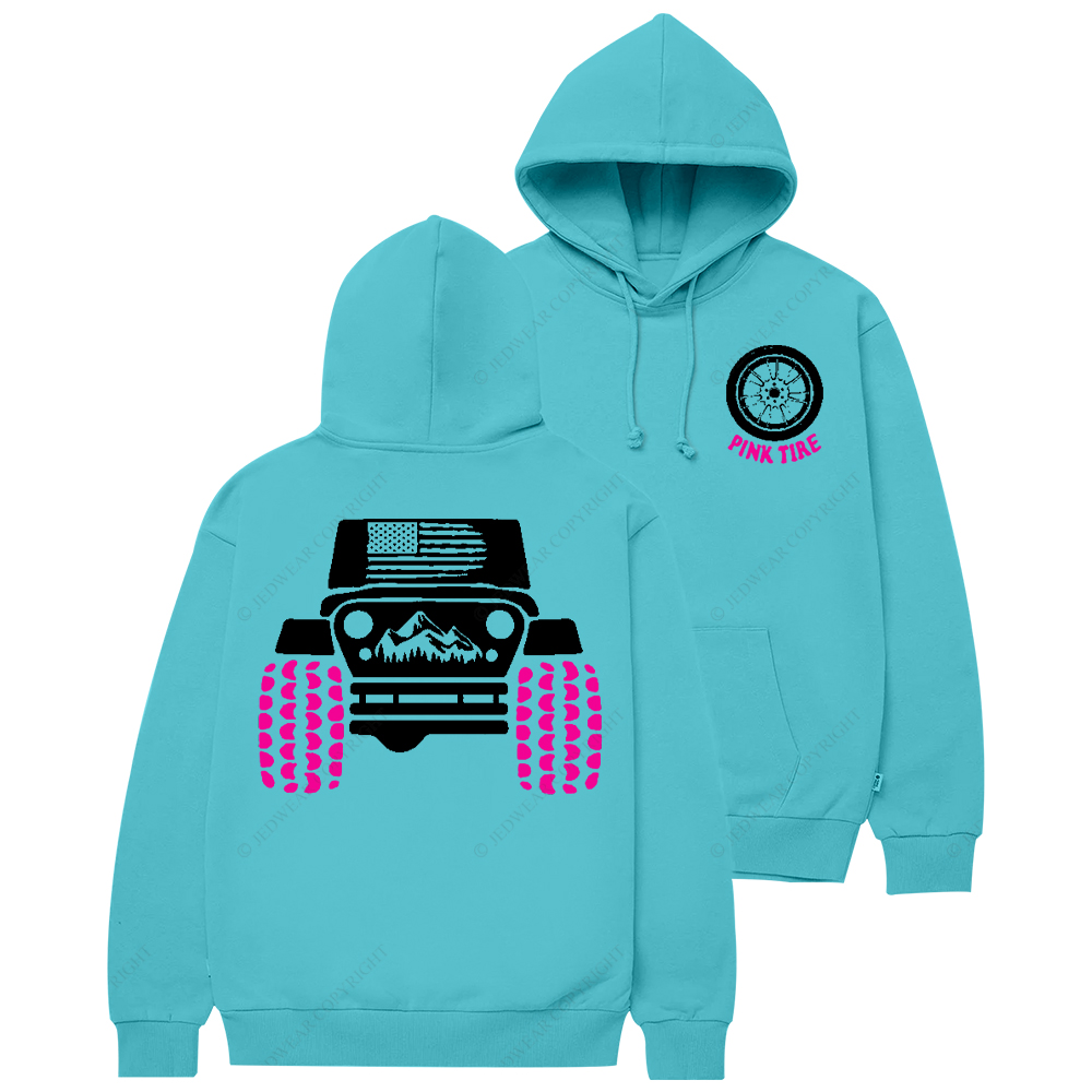 Pink Tire Offroad Adventure Jp Casual Hoodie