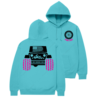 Pink Tire Offroad Adventure Jp Casual Hoodie