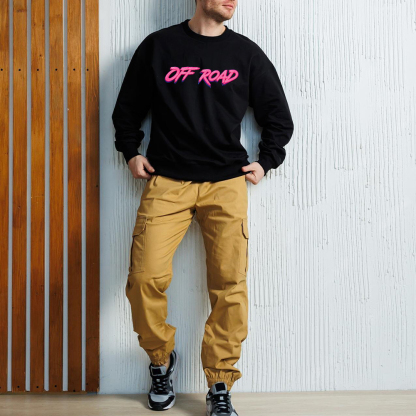 Colorful Neon Lines Jp Crew Neck Sweatshirt