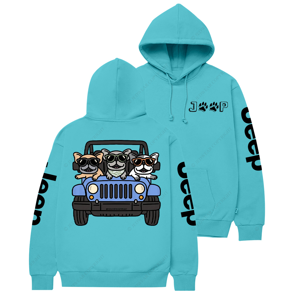 Blue Cars Frenchies Jp Casual Hoodie