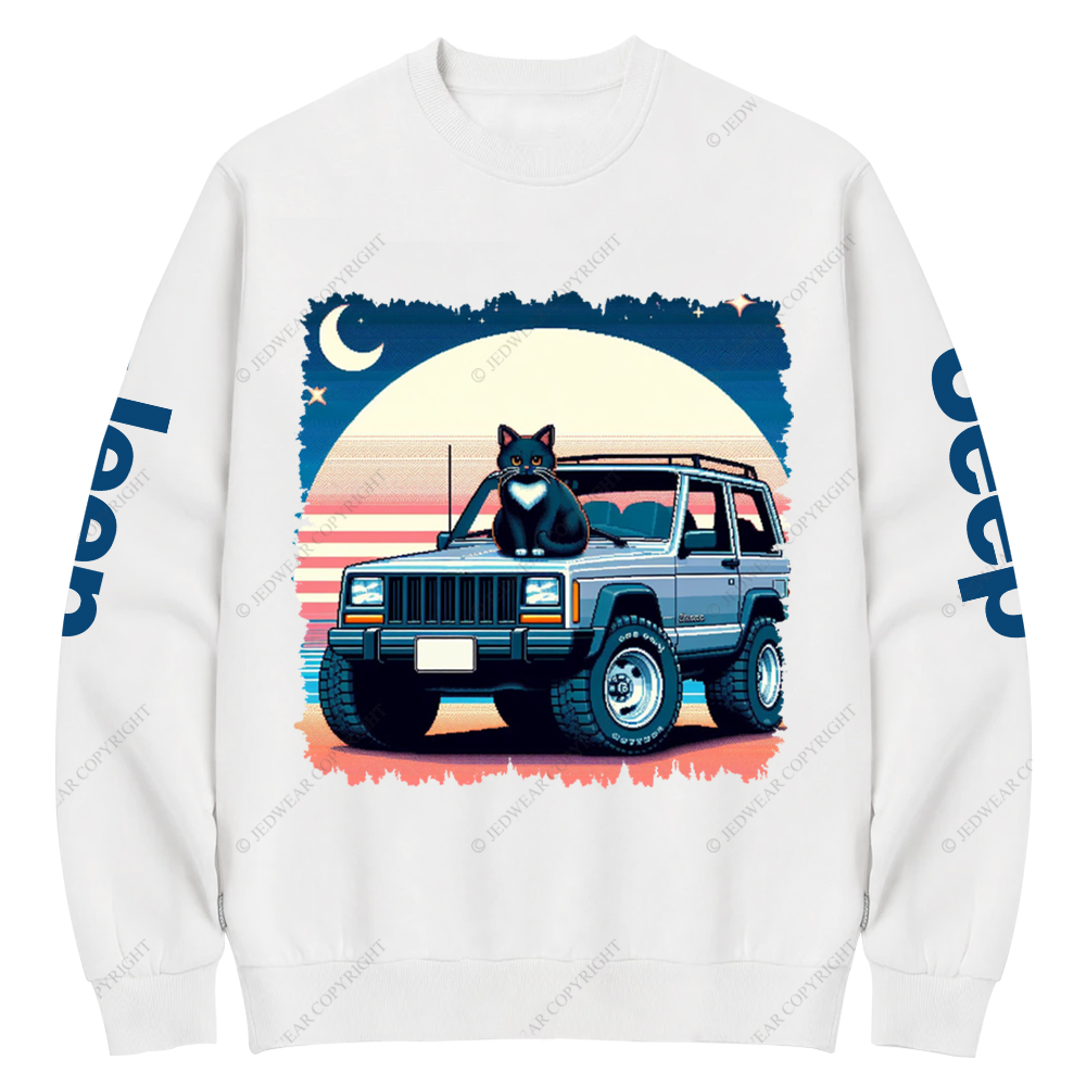 The Cat Sit On The Cherokee XJ Jp Casual Hoodie