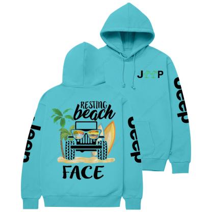 Resting Beach Face Surf Jp Casual Hoodie