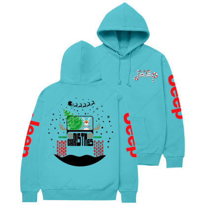 Reindeer Off Road Car Christmas Jp Casual Hoodie