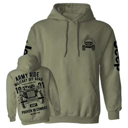 Army Ride Military Off Road 1991 Jp Casual Hoodie