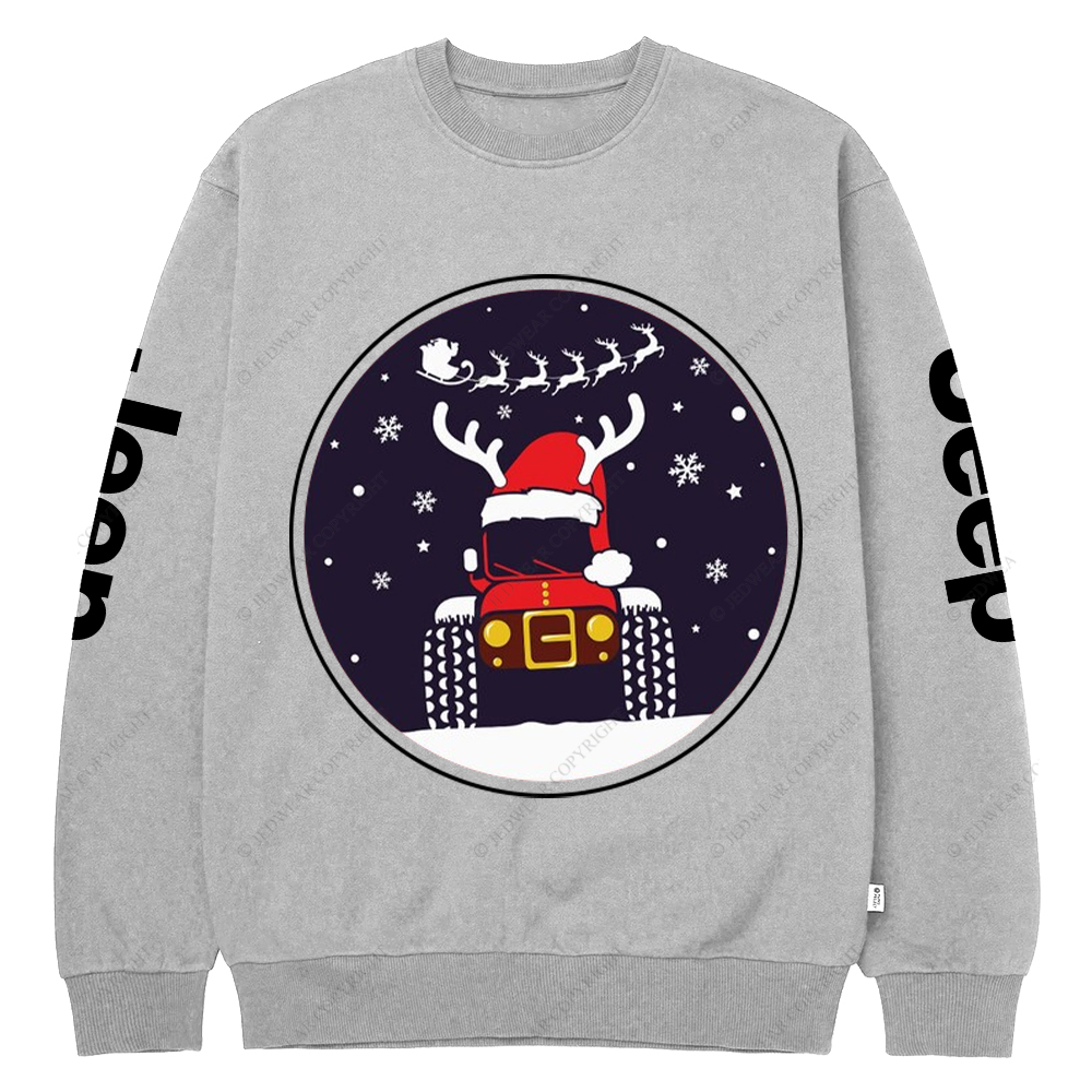 Christmas Offroad Car Jp Crew Neck Sweatshirt