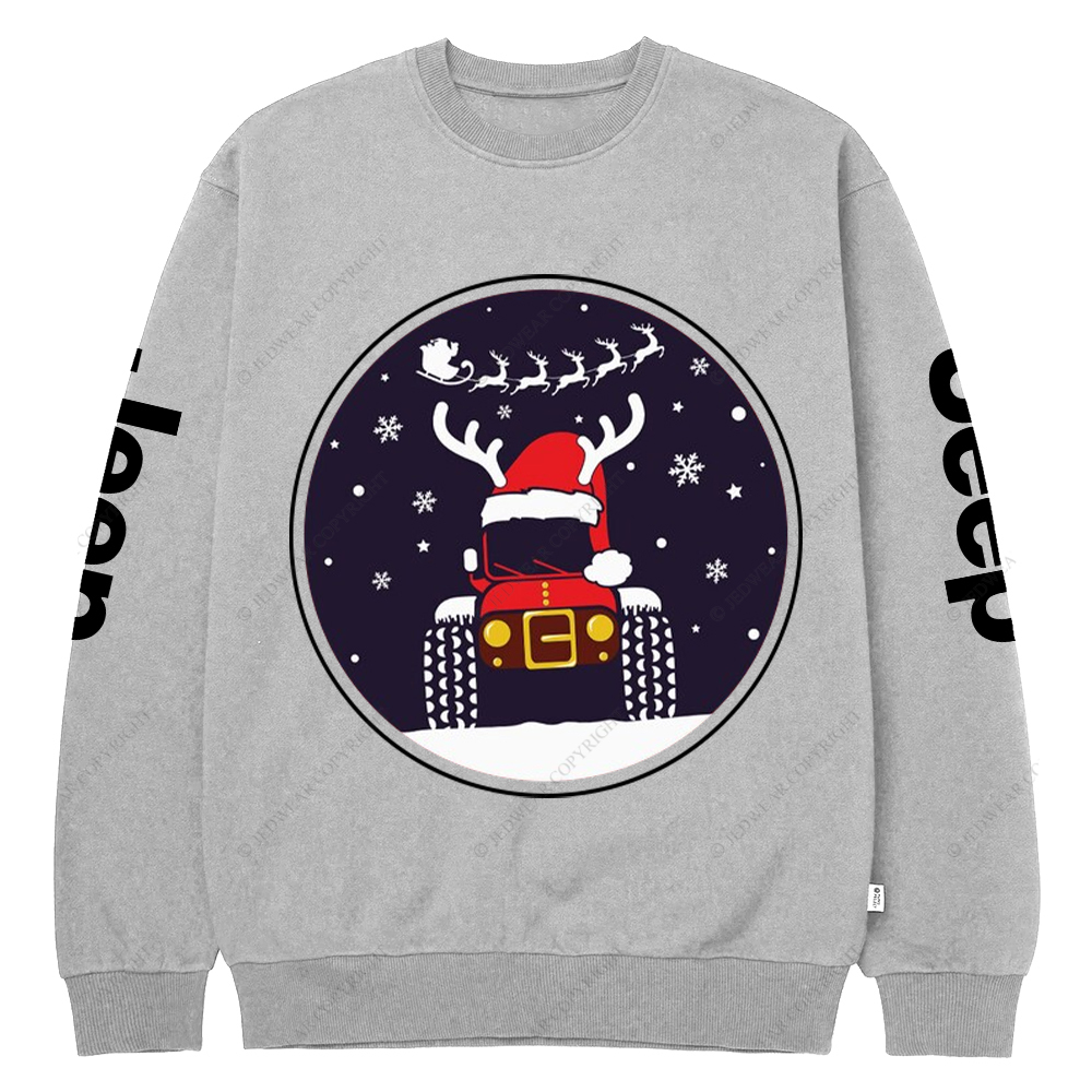 Christmas Offroad Car Jp Crew Neck Sweatshirt