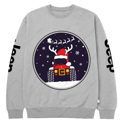 Christmas Offroad Car Jp Crew Neck Sweatshirt