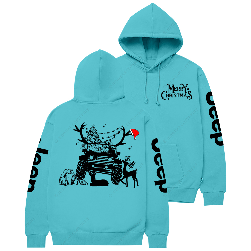 Christmas American Off Road 4x4 Car Jp Casual Hoodie