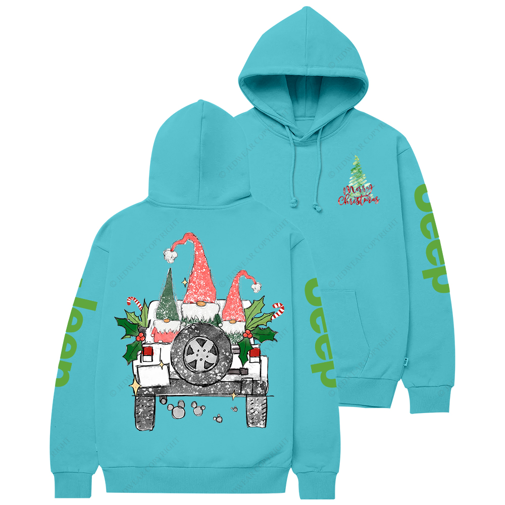 Gnomes Merry Christmas Watercolor Jp Casual Hoodie