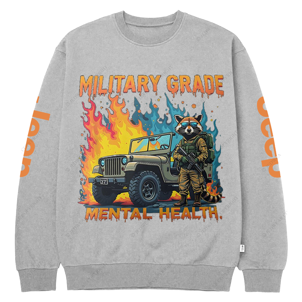 Military Grade Mental Health Jp Crew Neck Sweatshirt