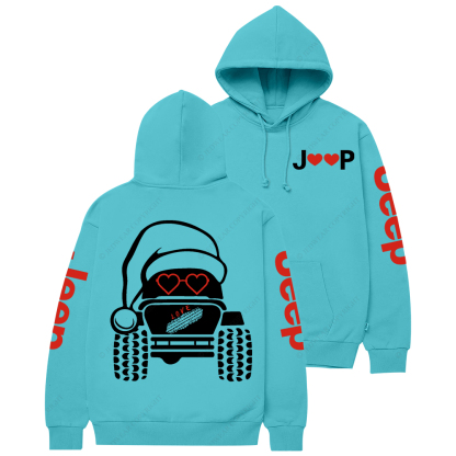 Christmas Off-Road 4x4 Santa Claus Jp Casual Hoodie