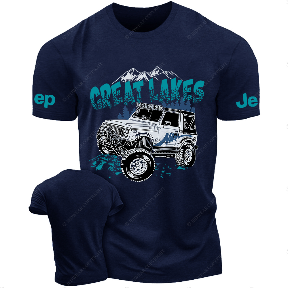 Creat Lakes Off-Road Adventure Vehicle Under The Snow Mountain JP T-Shirt