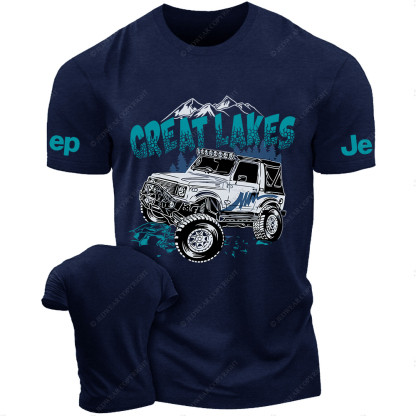 Creat Lakes Off-Road Adventure Vehicle Under The Snow Mountain JP T-Shirt