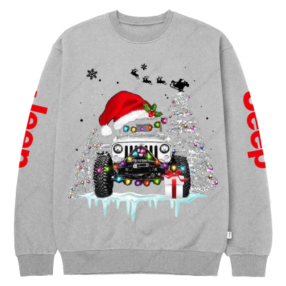 Merry Christmas Tree Santa Claus Jp Crew Neck Sweatshirt