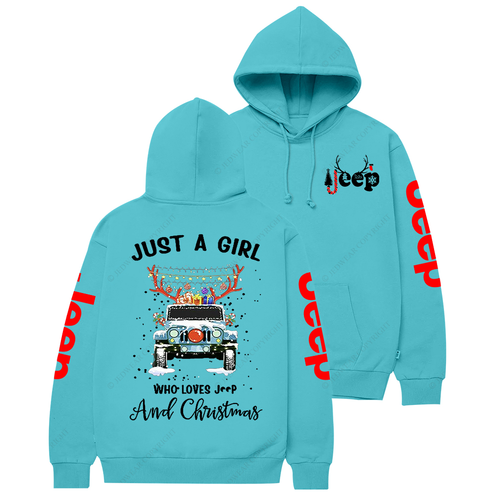 Just A Girl Who Loves Car And Christmas Jp Casual Hoodie