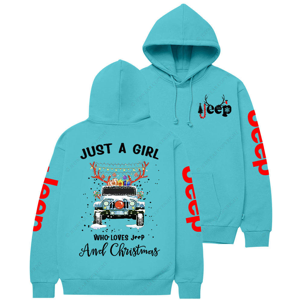 Just A Girl Who Loves Car And Christmas Jp Casual Hoodie