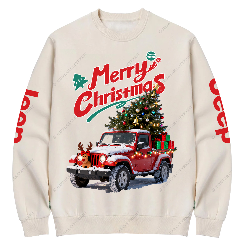 Merry Christmas Elk Gladiator Jp Crew Neck Sweatshirt