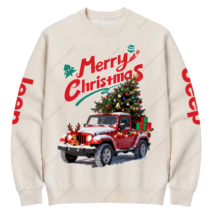 Merry Christmas Elk Gladiator Jp Crew Neck Sweatshirt