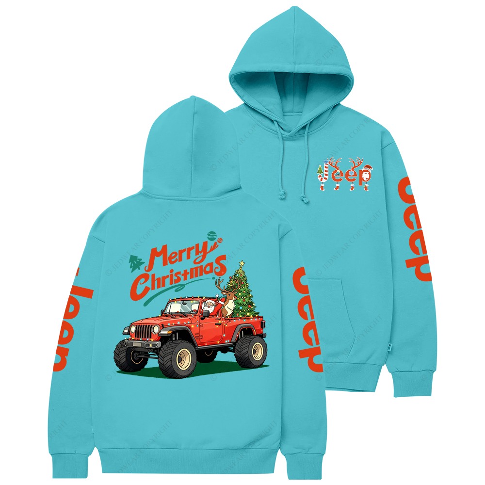 Merry Christmas Santa Claus Driving Gladiator Jp Casual Hoodie