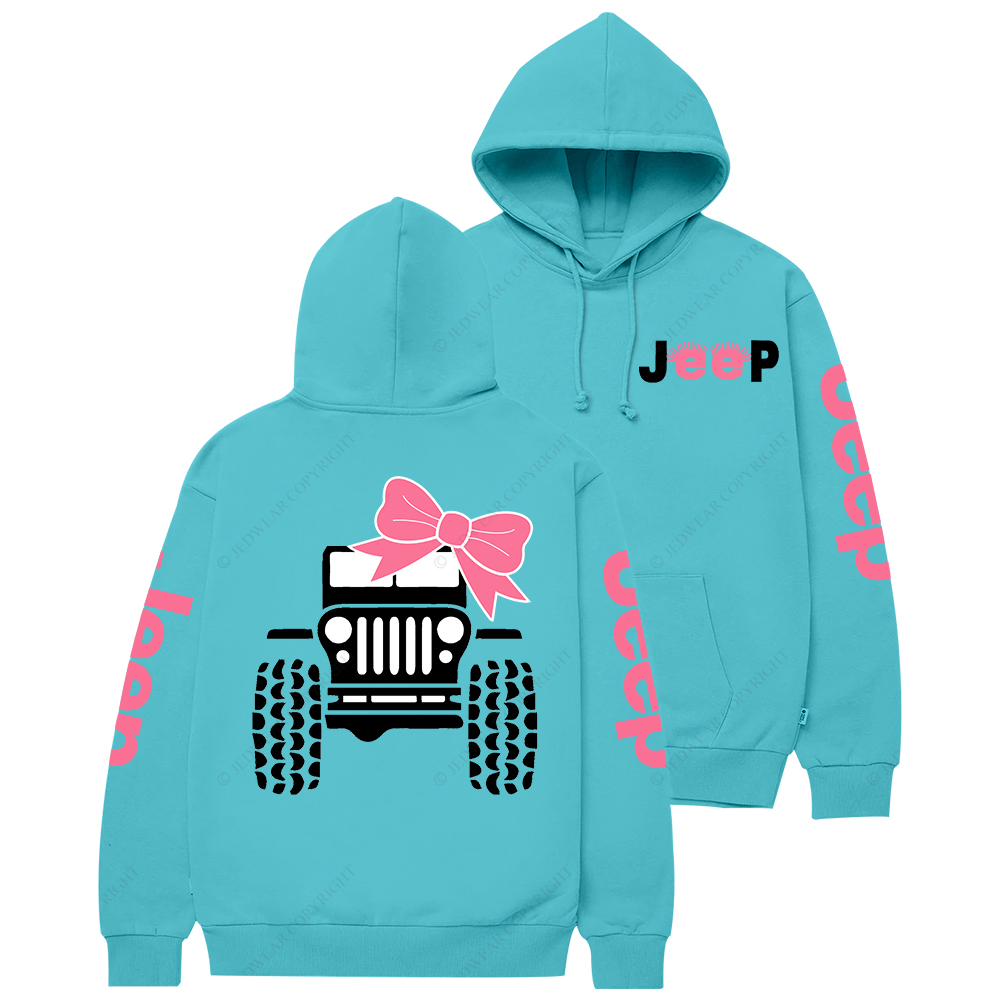 Pink Bow Girl Jp Casual Hoodie