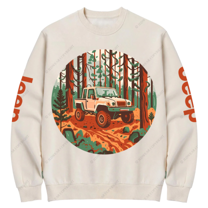 Gladiator Driving In Forest Jp Crew Neck Sweatshirt