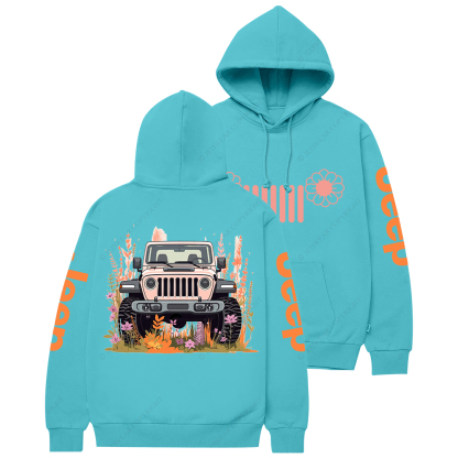 Here Is A Pink Car With A Black Top Parked In The Grass Jp Casual Hoodie