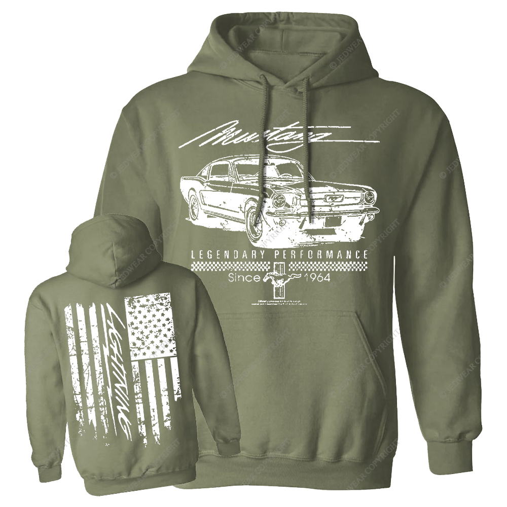 Mustang Legendary Performance Since 1964 FJ Casual Hoodie