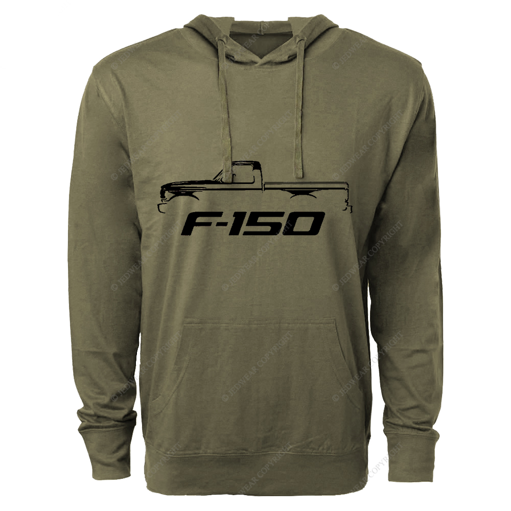 1992-96 F150 Single Cab Pickup Truck Classic Outline Design FJ Oversized Lightweight Hoodie