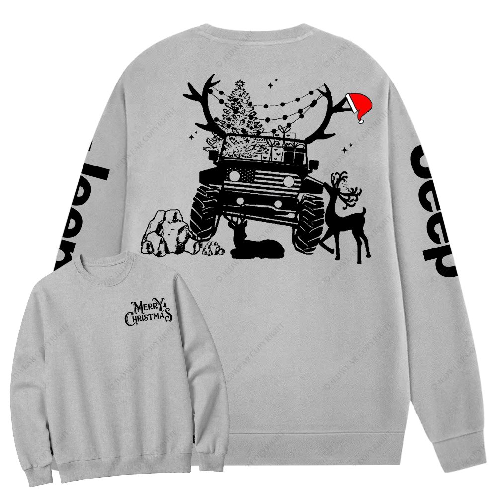 Christmas American Off Road 4x4 Car Jp Crew Neck Sweatshirt