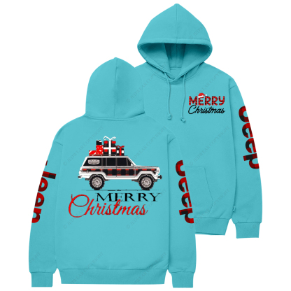 Merry Christmas Red And Black Plaid Jp Casual Hoodie